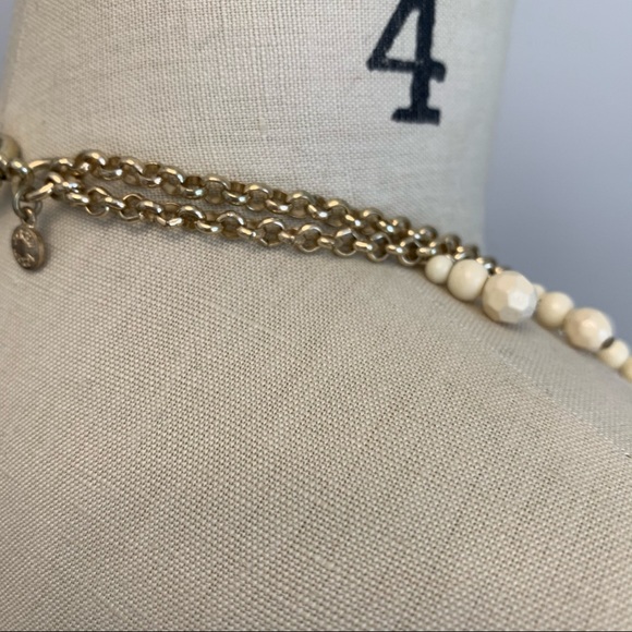J Crew Gold Long Beaded Statement Necklace - Picture 4 of 6
